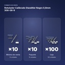 ROTULADOR CALIBRADO STAEDTLER NEGRO 0,8MM 308-08-9 - formato de venta: paquete de 10, caja de 100