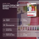 ROTULADOR EDDING CAJA METÁLICA 10 COLORES SURTIDOS - resumen de atributos