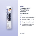 PINCELES SET 5 PUNTA PLANA INNSPIRO 2-4-6-8-10 - características principales
