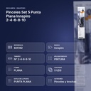 PINCELES SET 5 PUNTA PLANA INNSPIRO 2-4-6-8-10 - resumen de atributos