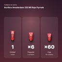 ACRÍLICO AMSTERDAM 120 ML ROJO PYRROLE - formato de venta: paquete de 6, caja de 60