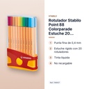 ROTULADOR STABILO POINT 88 COLORPARADE ESTUCHE 20 ROTULADORES - características principales