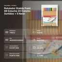 ROTULADOR STABILO POINT 88 ESTUCHE 20 COLORES SURTIDOS + 5 NEÓN - resumen de atributos