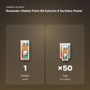 ROTULADOR STABILO POINT 88 ESTUCHE 8 SURTIDOS PASTEL - formato de venta: caja de 50