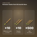 ROTULADOR STABILO POINT 88 AMARILLO NEON  - formato de venta: paquete de 10, caja de 500