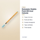 ROTULADOR STABILO POINT 88 AZUL CELESTE  - características principales