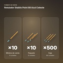 ROTULADOR STABILO POINT 88 AZUL CELESTE  - formato de venta: paquete de 10, caja de 500