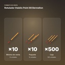 ROTULADOR STABILO POINT 88 BERMELLON  - formato de venta: paquete de 10, caja de 500