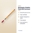 ROTULADOR STABILO POINT 88 CARMESI  - características principales