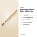 ROTULADOR STABILO POINT 88 CARMIN  - características principales