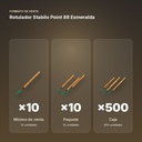 ROTULADOR STABILO POINT 88 ESMERALDA  - formato de venta: paquete de 10, caja de 500