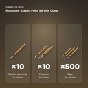 ROTULADOR STABILO POINT 88 GRIS CLARO  - formato de venta: paquete de 10, caja de 500