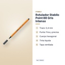 ROTULADOR STABILO POINT 88 GRIS INTENSO   - características principales