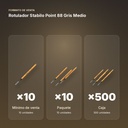 ROTULADOR STABILO POINT 88 GRIS MEDIO   - formato de venta: paquete de 10, caja de 500