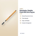 ROTULADOR STABILO POINT 88 GRIS PAYNE  - características principales
