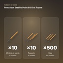 ROTULADOR STABILO POINT 88 GRIS PAYNE  - formato de venta: paquete de 10, caja de 500