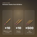 ROTULADOR STABILO POINT 88 MALVA  - formato de venta: paquete de 10, caja de 500