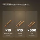 ROTULADOR STABILO POINT 88 NARANJA NEON  - formato de venta: paquete de 10, caja de 500