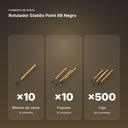 ROTULADOR STABILO POINT 88 NEGRO - formato de venta: paquete de 10, caja de 500
