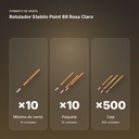 ROTULADOR STABILO POINT 88 ROSA CLARO - formato de venta: paquete de 10, caja de 500
