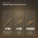ROTULADOR STABILO POINT 88 VERDE AZUL - formato de venta: paquete de 10, caja de 500
