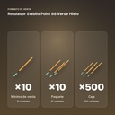 ROTULADOR STABILO POINT 88 VERDE HIELO  - formato de venta: paquete de 10, caja de 500