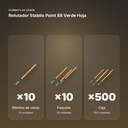 ROTULADOR STABILO POINT 88 VERDE HOJA  - formato de venta: paquete de 10, caja de 500