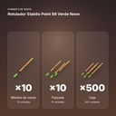 ROTULADOR STABILO POINT 88 VERDE NEON  - formato de venta: paquete de 10, caja de 500
