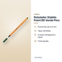 ROTULADOR STABILO POINT 88 VERDE PINO  - características principales