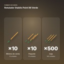 ROTULADOR STABILO POINT 88 VERDE - formato de venta: paquete de 10, caja de 500