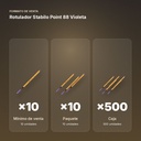 ROTULADOR STABILO POINT 88 VIOLETA - formato de venta: paquete de 10, caja de 500