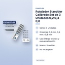 ROTULADOR STAEDTLER CALIBRADO SET DE 3 UNIDADES 0,2 0,4 0,8 - características principales