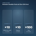 ROTULADOR STAEDTLER PUNTA DE FIBRA 1200 AZUL - formato de venta: paquete de 10, caja de 100