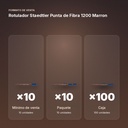 ROTULADOR STAEDTLER PUNTA DE FIBRA 1200 MARRON - formato de venta: paquete de 10, caja de 100