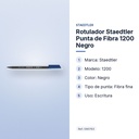 ROTULADOR STAEDTLER PUNTA DE FIBRA 1200 NEGRO - características principales