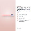 ROTULADOR STAEDTLER PUNTA DE FIBRA 1200 ROJO - características principales