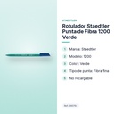 ROTULADOR STAEDTLER PUNTA DE FIBRA 1200 VERDE - características principales
