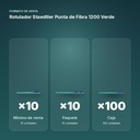 ROTULADOR STAEDTLER PUNTA DE FIBRA 1200 VERDE - formato de venta: paquete de 10, caja de 100
