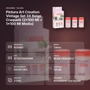 PINTURA ART CREATION VINTAGE SET 3X BEIGE CRAQUELÉ (2X100 ML + 1X100 ML MEDIO) - resumen de atributos