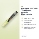 ROTULADOR UNI CHALK TIZA LÍQUIDA AMARILLO FLUORESCENTE - características principales