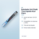 ROTULADOR UNI CHALK TIZA LÍQUIDA AZUL CLARO - características principales