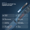 ROTULADOR UNI CHALK TIZA LÍQUIDA AZUL CLARO - resumen de atributos