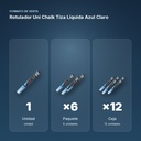 ROTULADOR UNI CHALK TIZA LÍQUIDA AZUL CLARO - formato de venta: paquete de 6, caja de 12