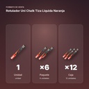 ROTULADOR UNI CHALK TIZA LÍQUIDA NARANJA - formato de venta: paquete de 6, caja de 12