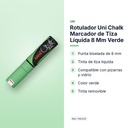 ROTULADOR UNI CHALK MARCADOR DE TIZA LÍQUIDA 8 MM VERDE - características principales