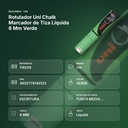 ROTULADOR UNI CHALK MARCADOR DE TIZA LÍQUIDA 8 MM VERDE - resumen de atributos