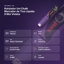 ROTULADOR UNI CHALK MARCADOR DE TIZA LÍQUIDA 8 MM VIOLETA - resumen de atributos