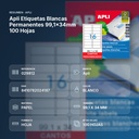 APLI ETIQUETAS BLANCAS PERMANENTES 99,1X34MM 100 HOJAS - resumen de atributos