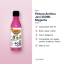 PINTURA ACRILICA JOVI 250ML MAGENTA - características principales
