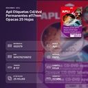 APLI ETIQUETAS CD/DVD PERMANENTES Ø117MM OPACAS 25 HOJAS - resumen de atributos